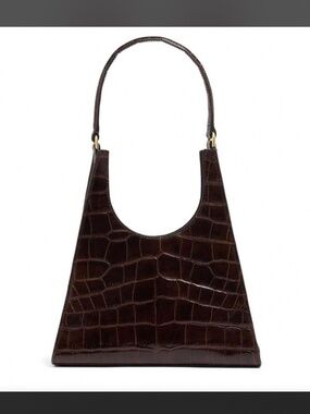 Staud Rey Brown Croc Bag